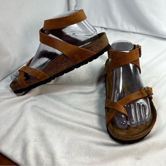 Birkenstock Yara Brown Leather Sandals Shoes Sz 36 / US 5.5 - 6 - Picture 4 of 11